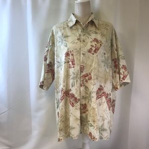 Half Moon Bay Hawaiian Button Down Shirt Size XLTall